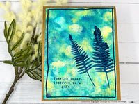 Tracy Evans Boutique Designs - Snippet Stencil - 4 x 4 - Fronds (cut out included)