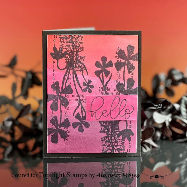 AALL & Create - A5 - Clear Stamps - 985 - Tracy Evans - Flower Smudge