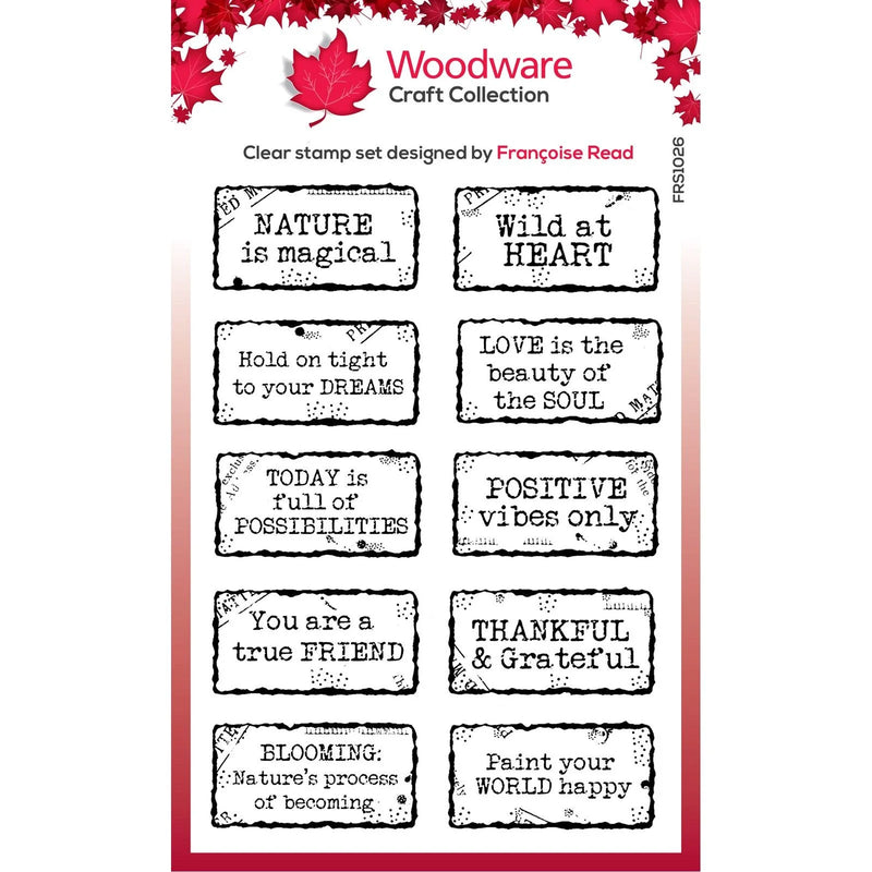 Woodware - Clear Stamps - A6 - Distressed Labels