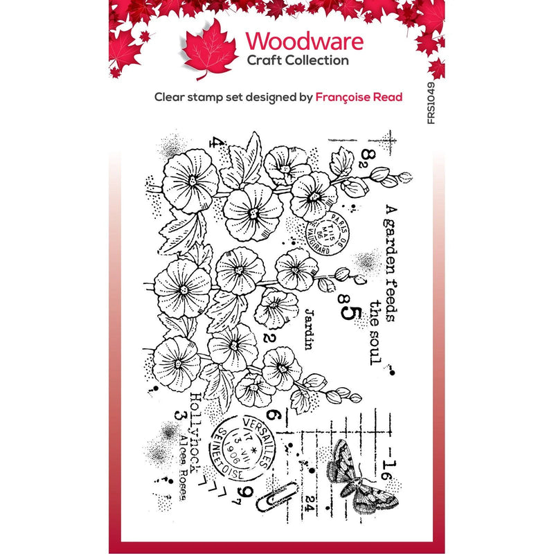 Woodware - Clear Stamps - A6 - Hollyhocks