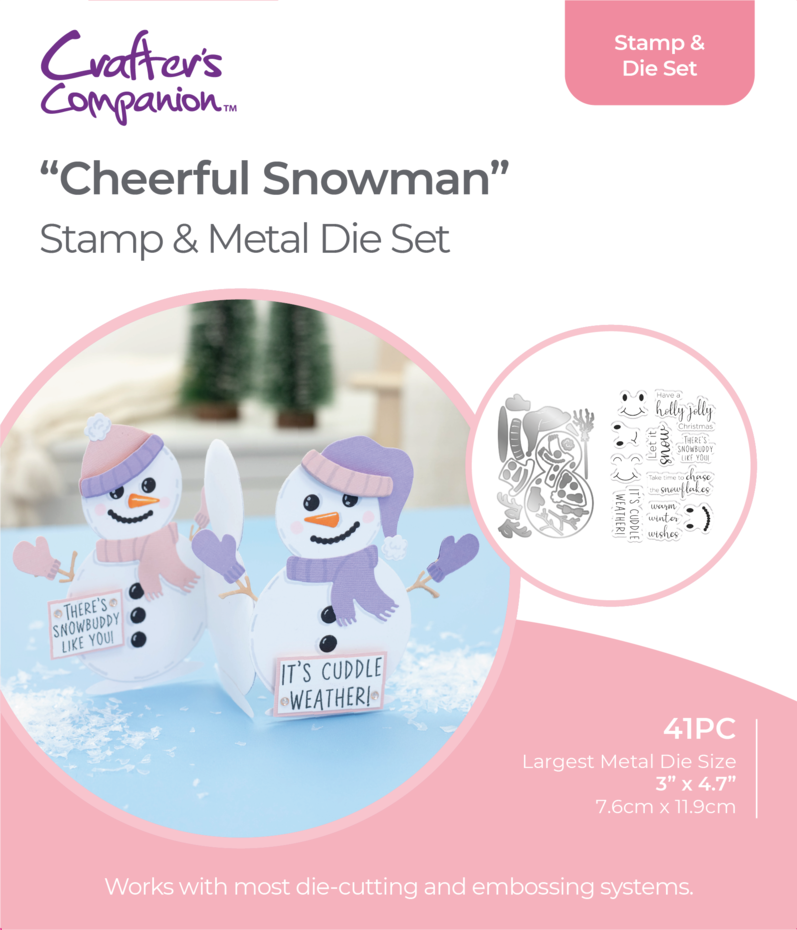 Crafter's Companion - Stamp & Die Set - Cheerful Snowman