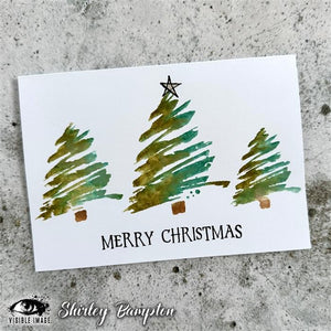 Visible Image - A6 - Clear Polymer Stamp Set - Sketched Christmas Trees