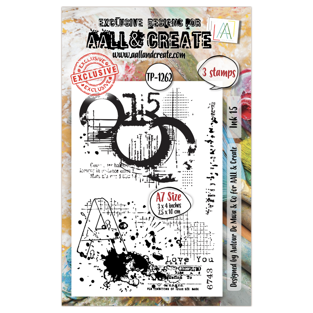 AALL & Create - A7 - Clear Stamps - 1262 - Autour De Mwa - Ink 15