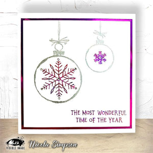 Visible Image - A6 - Clear Polymer Stamp Set - Sketches Baubles