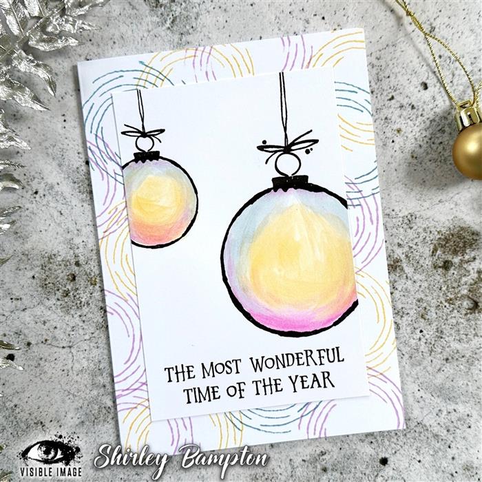 Visible Image - A6 - Clear Polymer Stamp Set - Sketches Baubles