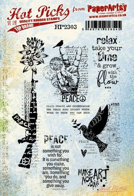 PaperArtsy - Hot Picks 2303 - Rubber Cling Mounted Stamp Set