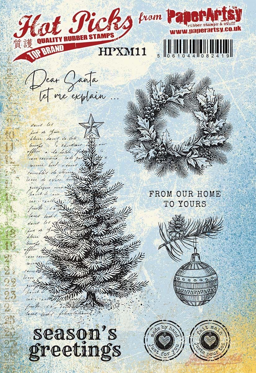 PaperArtsy - Hot Picks XMAS 11 - Rubber Cling Mounted Stamp Set - PREORDER