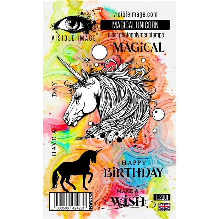 Visible Image - A6 - Clear Polymer Stamp Set - Magical Unicorn