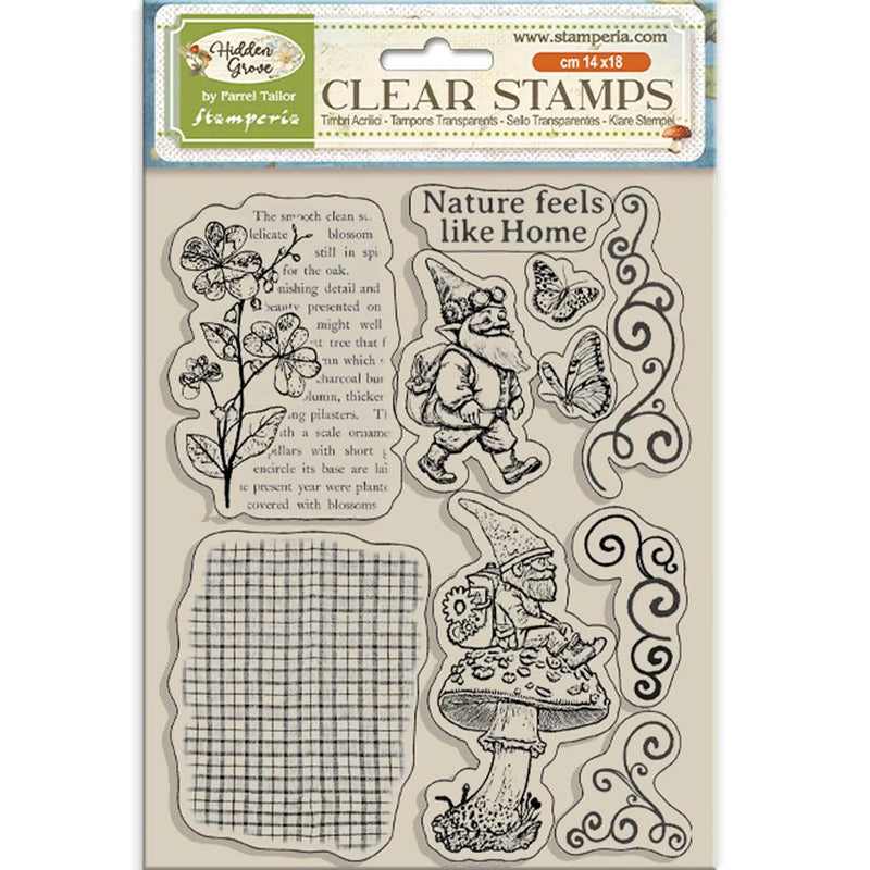 Stamperia - A5 - Clear Stamp Set - Hidden Grove - Gnome