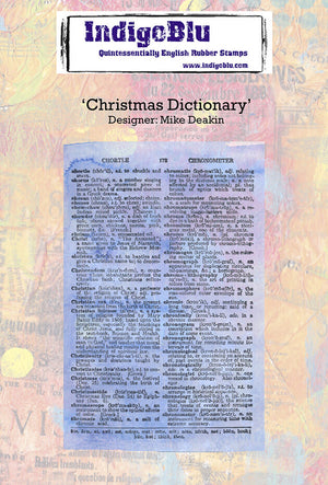 IndigoBlu - A6 - Cling Mounted Stamp - Christmas Dictionary