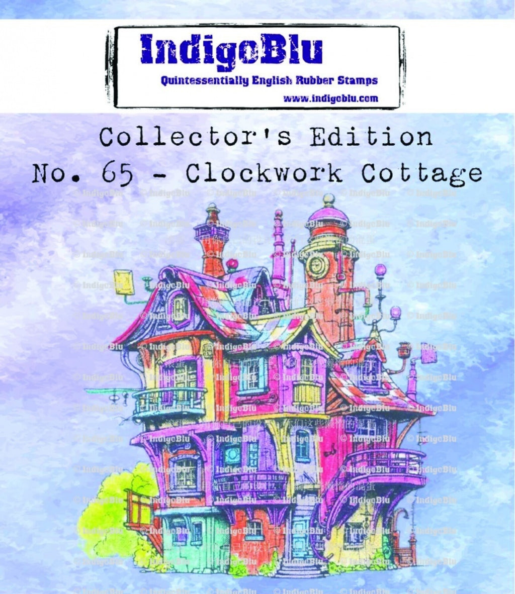 IndigoBlu - Cling Mounted Stamp - Collector's Edition No. 65 - Clockwork Cottage