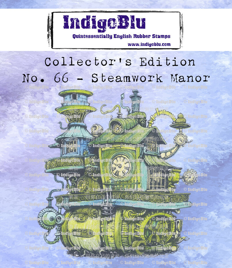 IndigoBlu - Cling Mounted Stamp - Collector's Edition No. 66 - Steamwork Manor