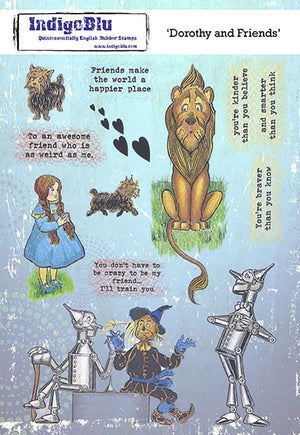 IndigoBlu - A5 - Cling Mounted Stamp - Dorothy and Friends