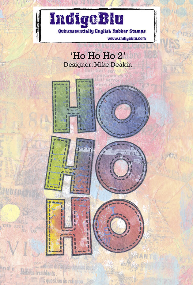 IndigoBlu - A6 - Cling Mounted Stamp - Ho Ho Ho 2
