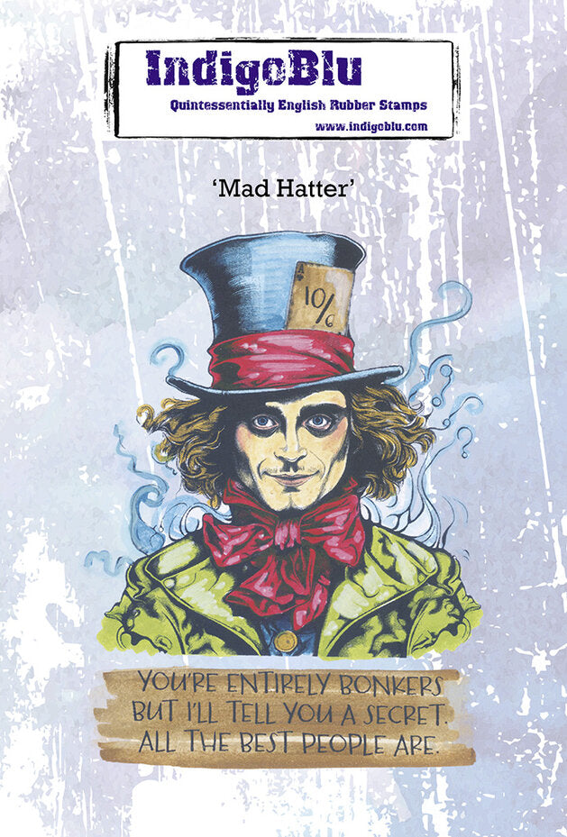 IndigoBlu - Cling Mounted Stamp - A6 - Mad Hatter