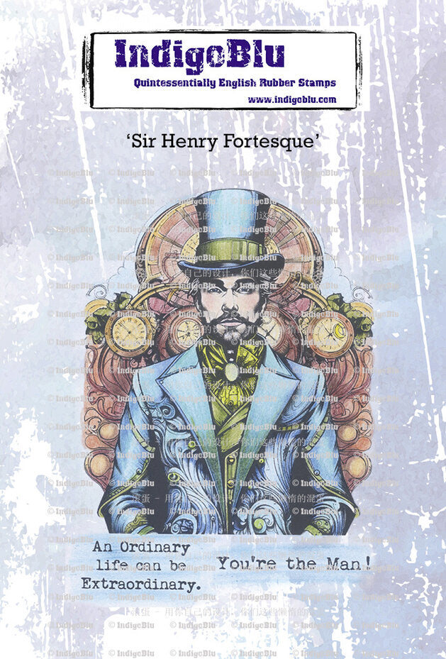 IndigoBlu - Cling Mounted Stamp - A6 - Sir Henry Fortesque