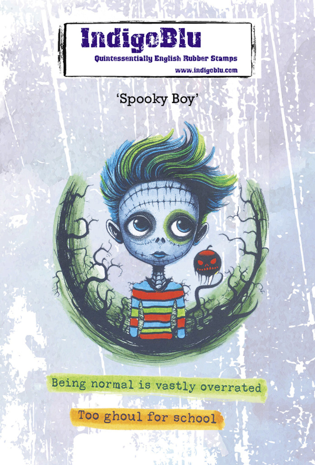 IndigoBlu - A6 - Cling Mounted Stamp - Spooky Boy