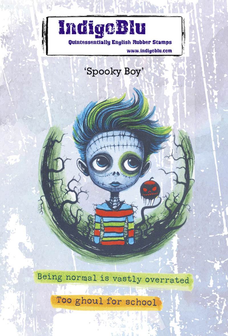 IndigoBlu - A6 - Cling Mounted Stamp - Spooky Boy