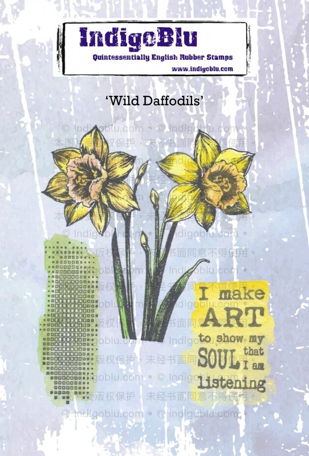 IndigoBlu - Cling Mounted Stamp - A6 - Wild Daffodils