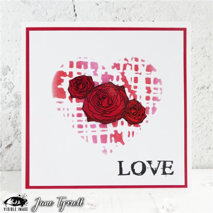 Visible Image - 4 x 4 Stencil - Mesh Heart