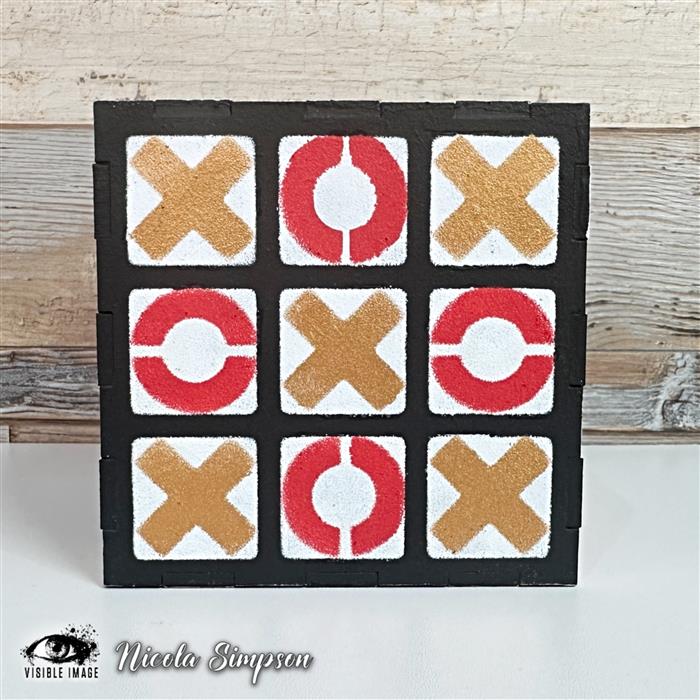 Visible Image - 4 x 4 Stencil - Noughts & Crosses