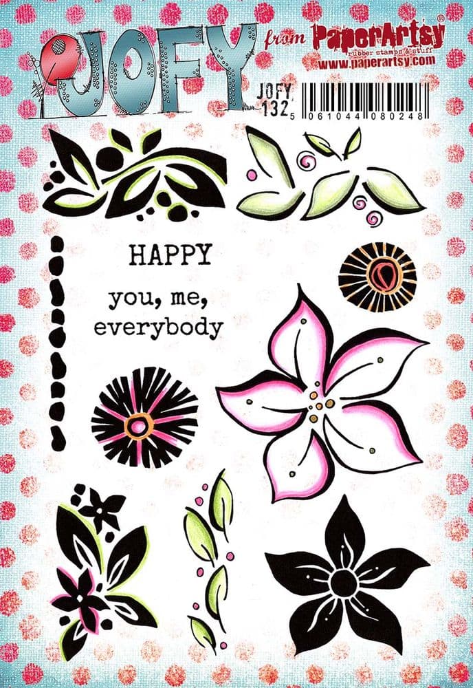 PaperArtsy - JOFY 132 - Rubber Cling Mounted Stamp Set