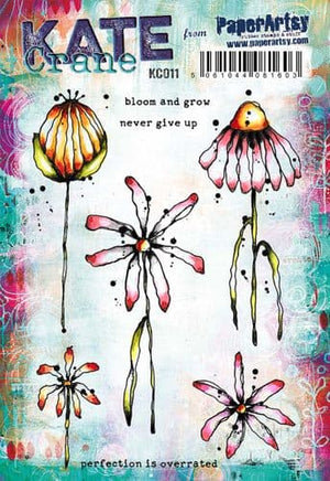 PaperArtsy - Kate Crane 011 - Rubber Cling Mounted Stamp Set