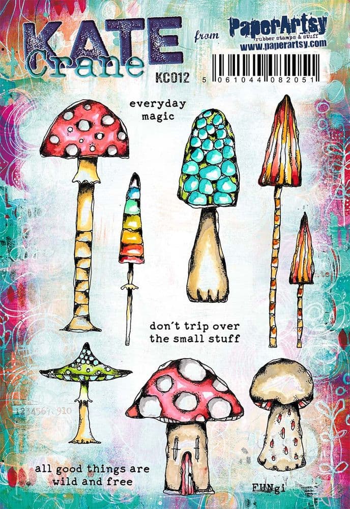 PaperArtsy - Kate Crane 012 - Rubber Cling Mounted Stamp Set