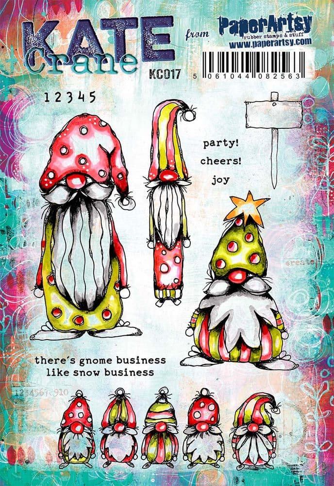 PaperArtsy - Kate Crane 017 - Rubber Cling Mounted Stamp Set