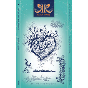 Katkin Krafts - Clear Photopolymer Stamps - Love is All Around