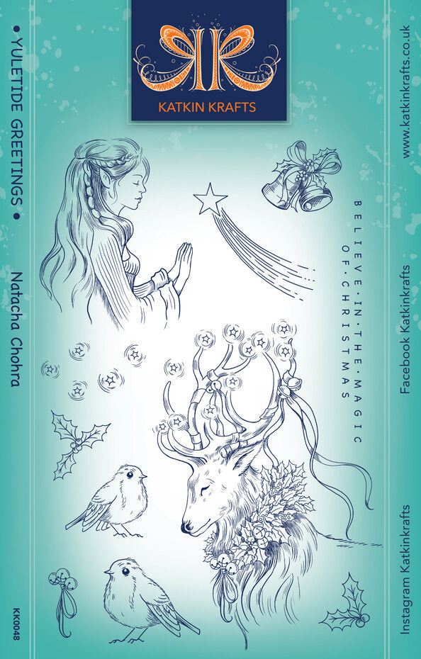 Katkin Krafts - Clear Photopolymer Stamps - Yuletide Greetings