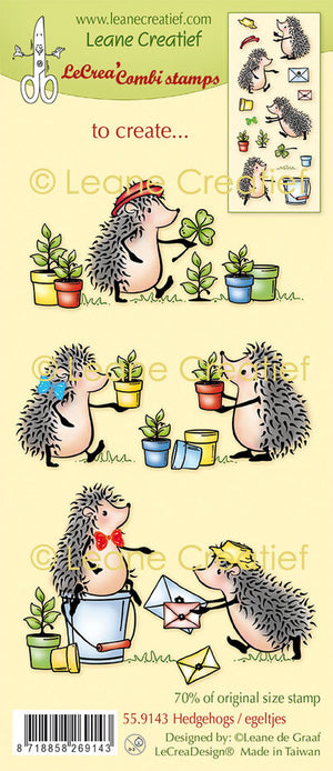 Leane Creatief - Clear Stamp Set - Hedgehogs