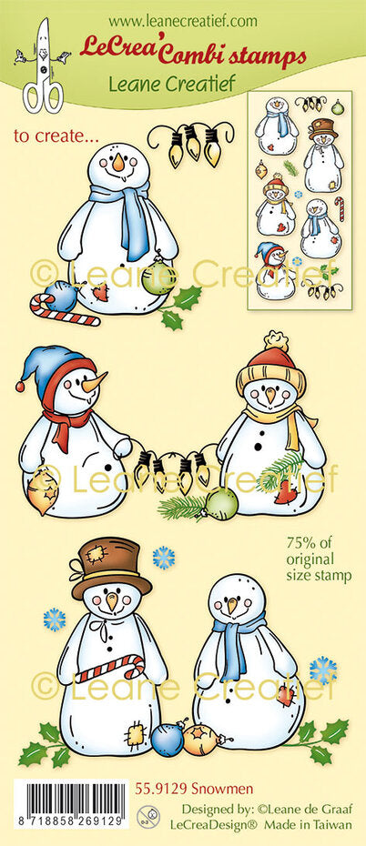 Leane Creatief - Clear Stamp Set - Snowmen