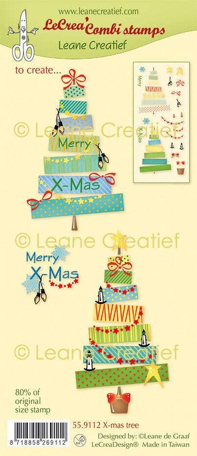 Leane Creatief - Clear Stamp Set - X-mas Tree