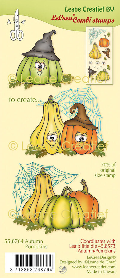 Leane Creatief - Clear Stamp Set - Autumn Pumpkins