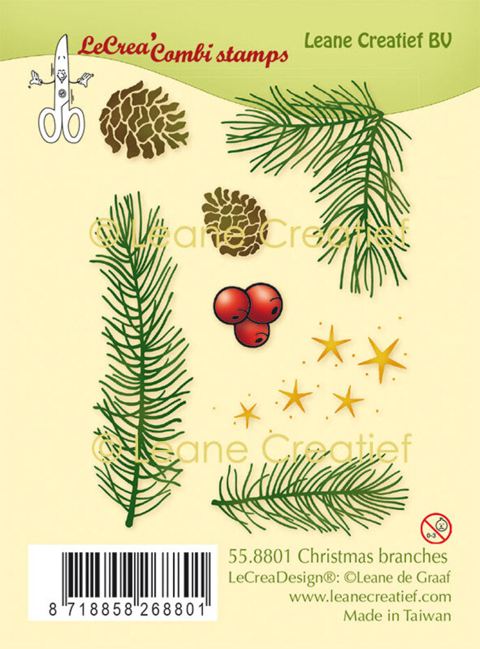 Leane Creatief - Clear Stamp Set - Christmas Branches