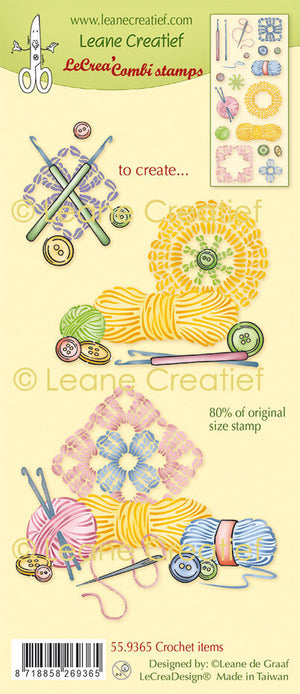 Leane Creatief - Clear Stamp Set - Crochet Items