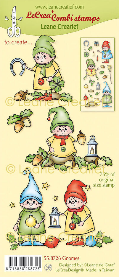 Leane Creatief - Clear Stamp Set - Gnomes