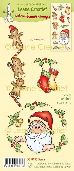 Leane Creatief - Clear Stamp Set - Santa