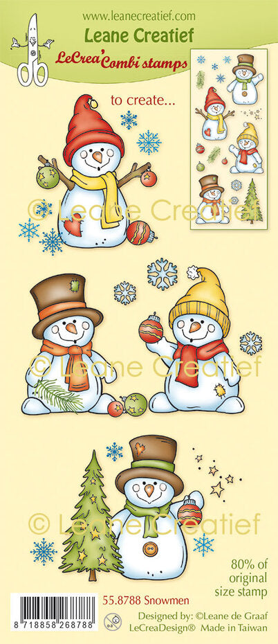 Leane Creatief - Clear Stamp Set - Snowmen