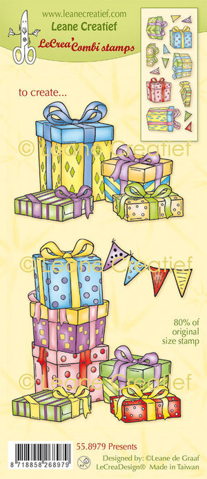 Leane Creatief - Clear Stamp Set - Presents