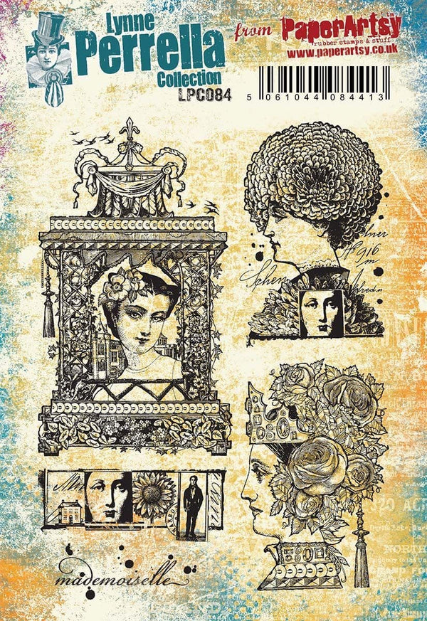 PaperArtsy - Lynne Perrella 84 - Rubber Cling Mounted Stamp Set