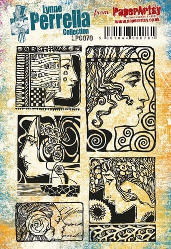 PaperArtsy - Lynne Perrella 70 - Rubber Cling Mounted Stamp Set