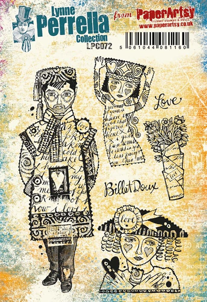 PaperArtsy - Lynne Perrella 72 - Rubber Cling Mounted Stamp Set