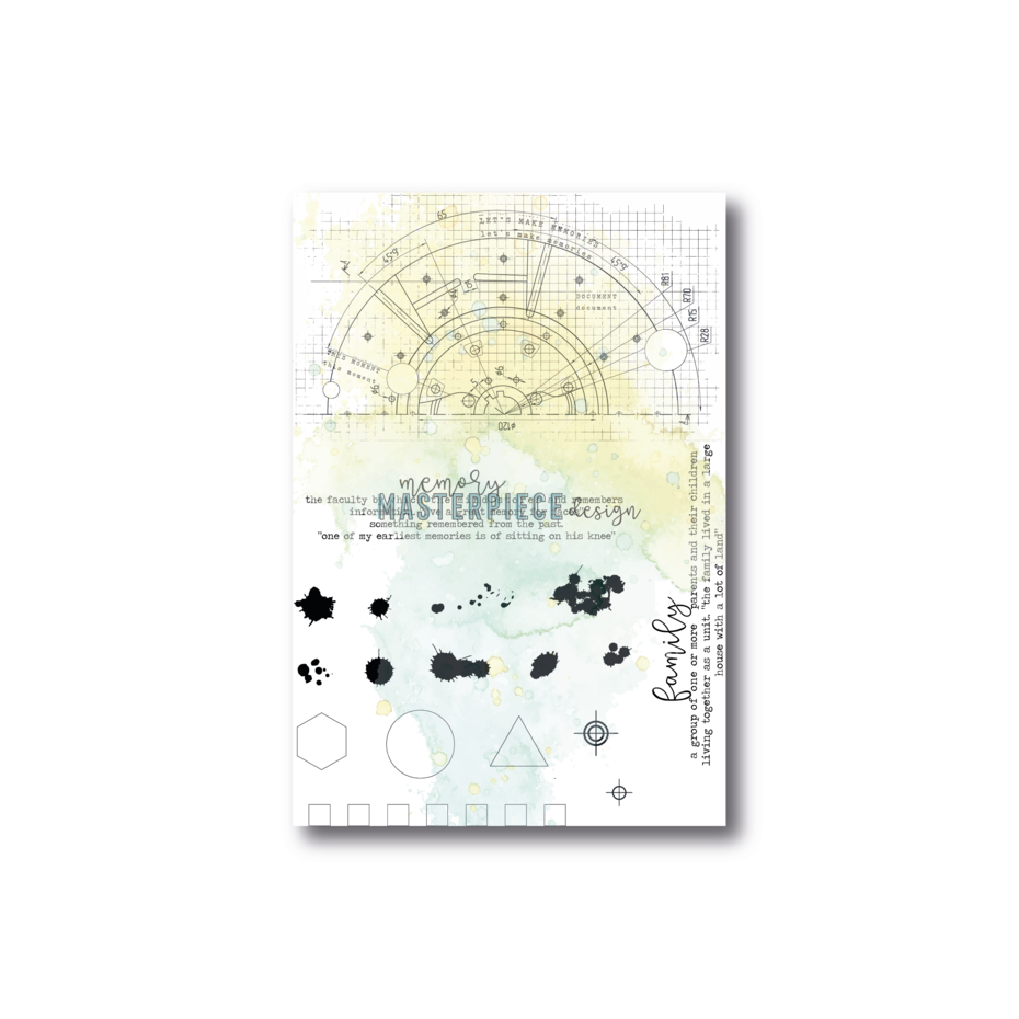 Masterpiece Designs - Clear Stamps - A6 - Blueprint Splatters