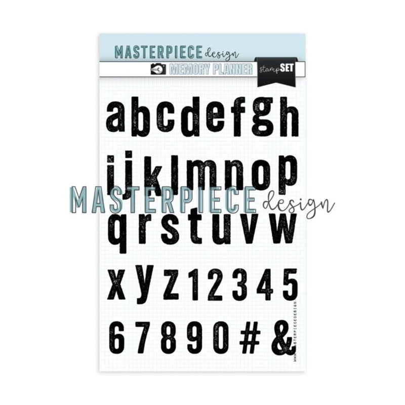 Masterpiece Designs - Clear Stamps - A5 - Memory Planner - Type Craft Alphabet