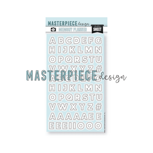 Masterpiece Design - Sticker Sheet 6 x 10  - Outline Letters