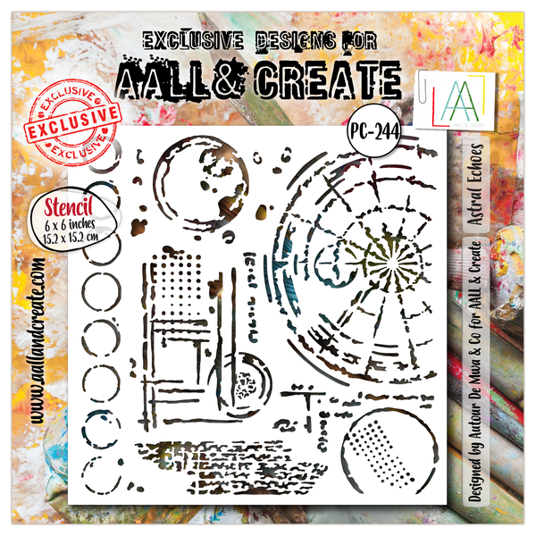 AALL & Create - Stencil - 6x6 - Autour De Mwa - PC-244 - Astral Echoes