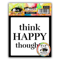 Visible Image - 4 x 4 Stencil - Happy Thoughts