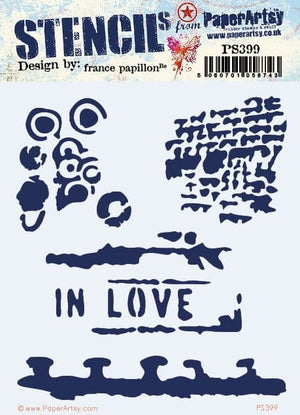 PaperArtsy - Stencil - France Papillon - PS399